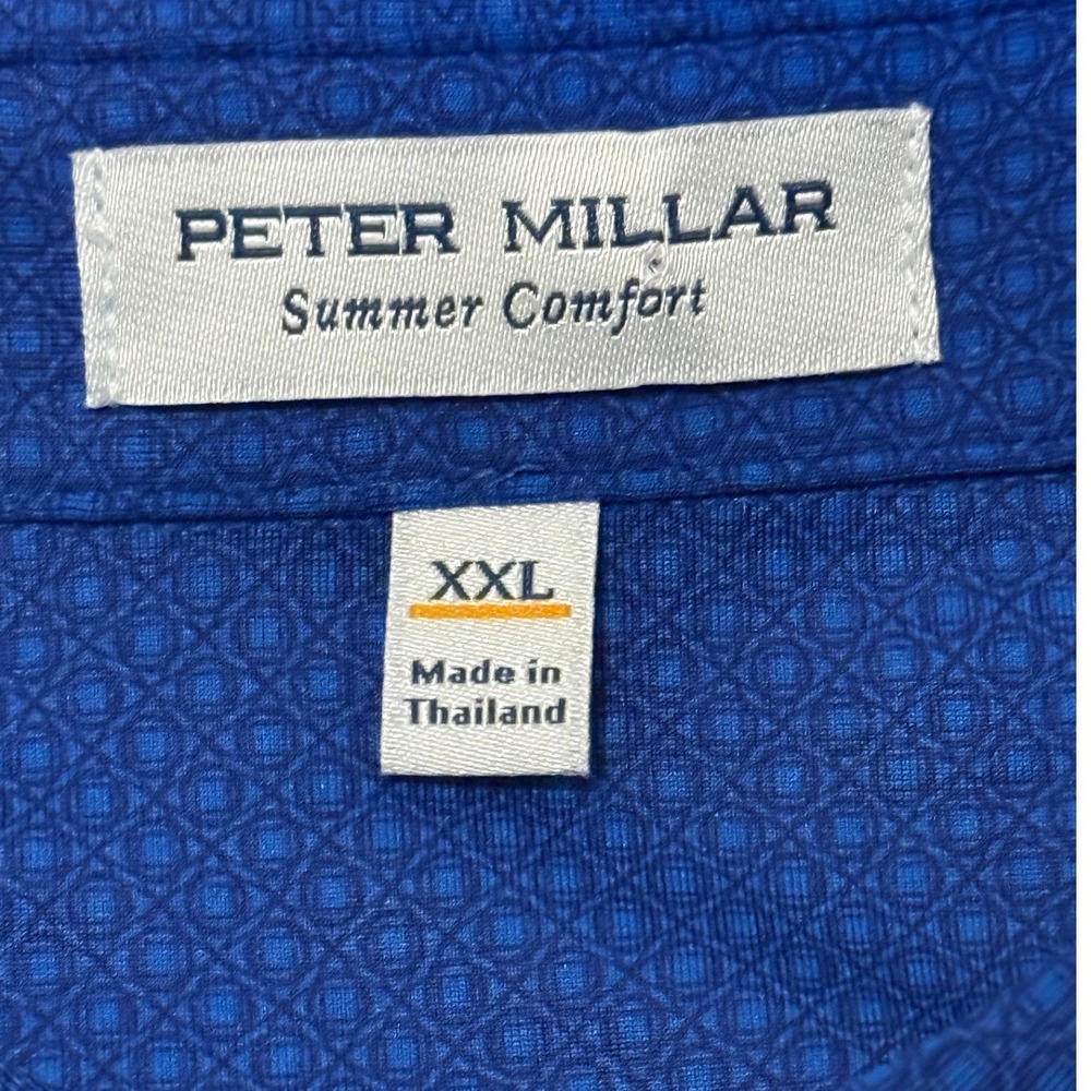 Peter Millar Texas Rangers MLB Polo Shirt Mens XXL Blue‎ Summer Comfort MCEK02SB - Picture 3 of 8